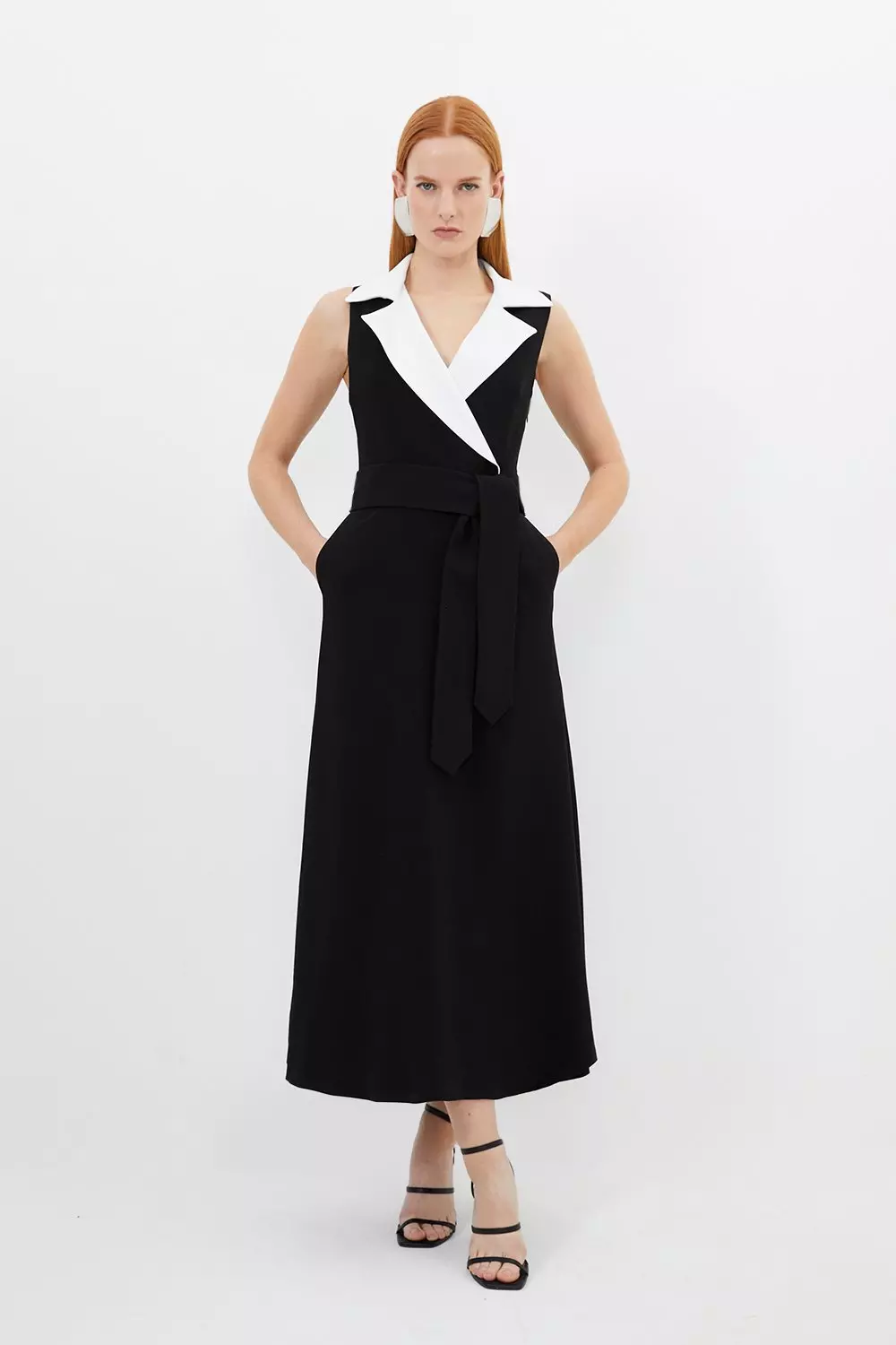 Karen millen black white dress hotsell