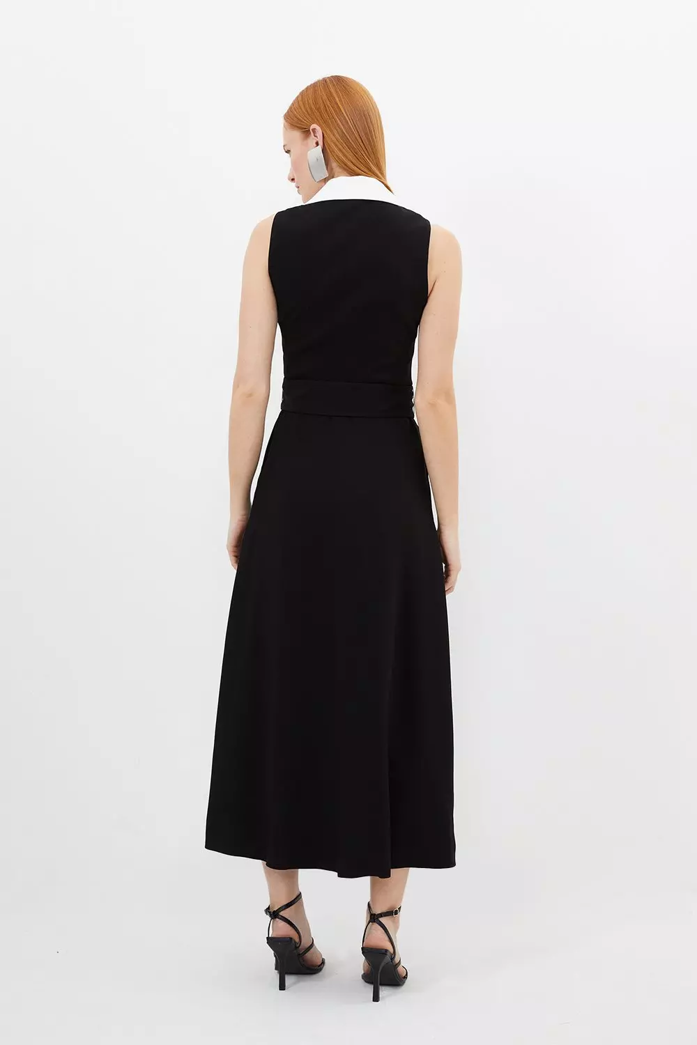 関税送料込【KAREN MILLEN】コンパクトストレッチドレス Karen Millen】コンパクトストレッチハイネックミディドレス