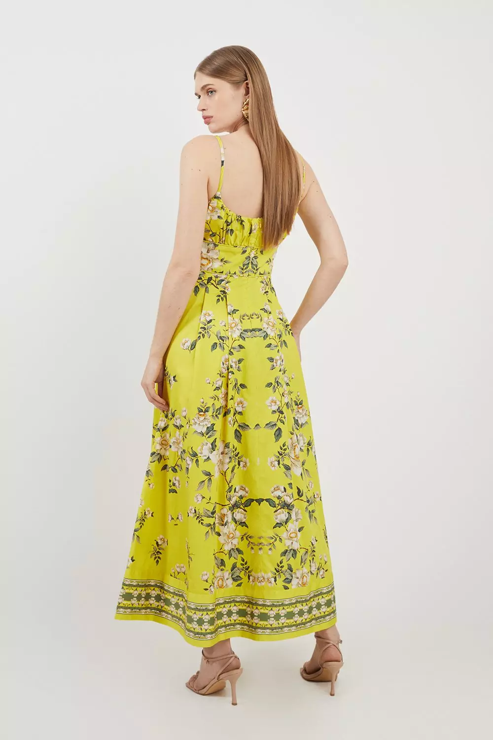 KAREN MILLEN*コットンサテン花柄ホルターネックマキシドレス bkk13239_floral_xl?pdp.template