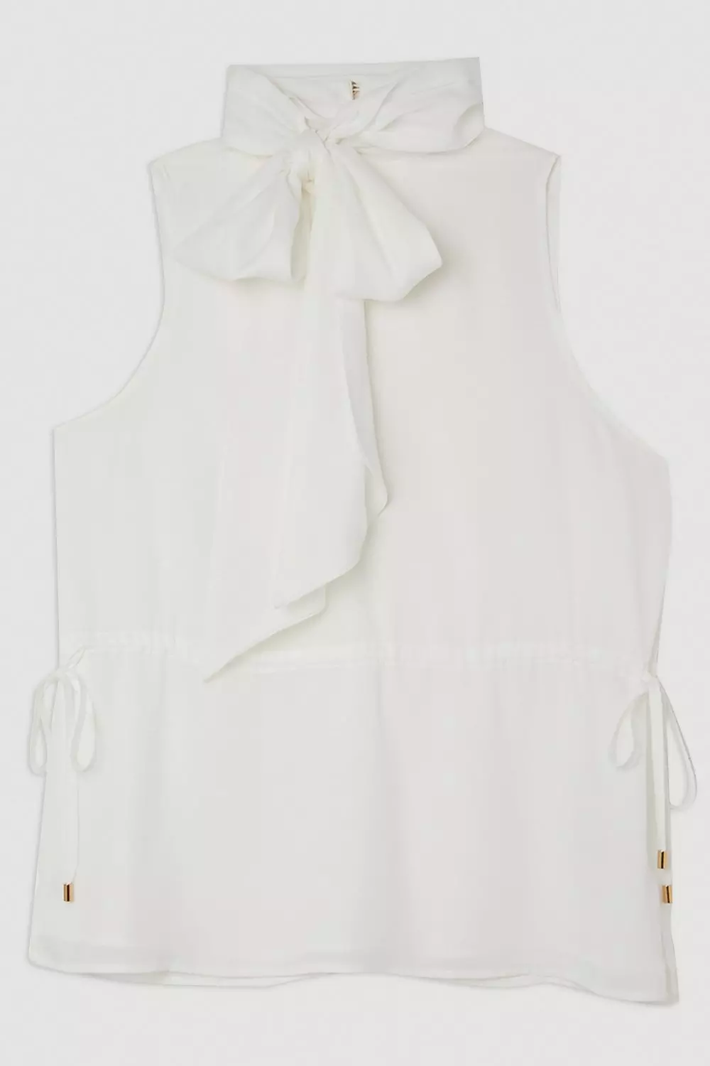 Petite Georgette Woven Tie Neck Blouse | Karen Millen