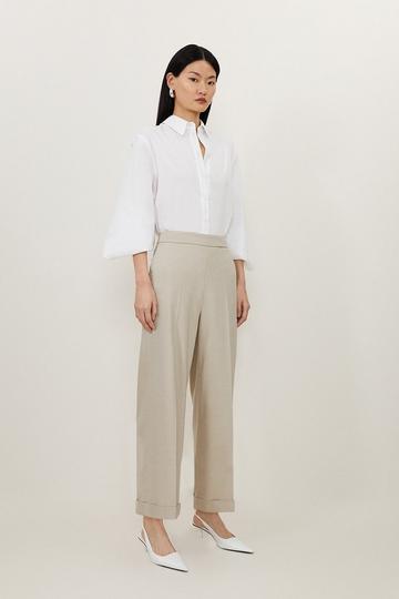 Fluid Tailored Longline Culottes stone