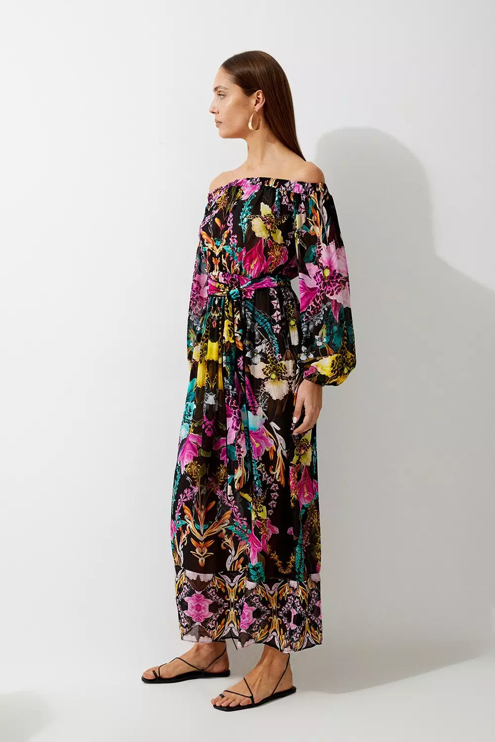 Forever unique floral bardot maxi dress shops