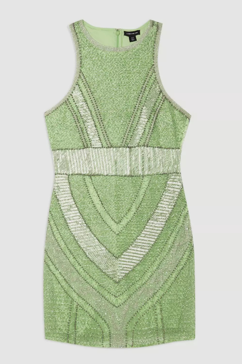 Premium Beading And Embellished Mini Dress | Karen Millen