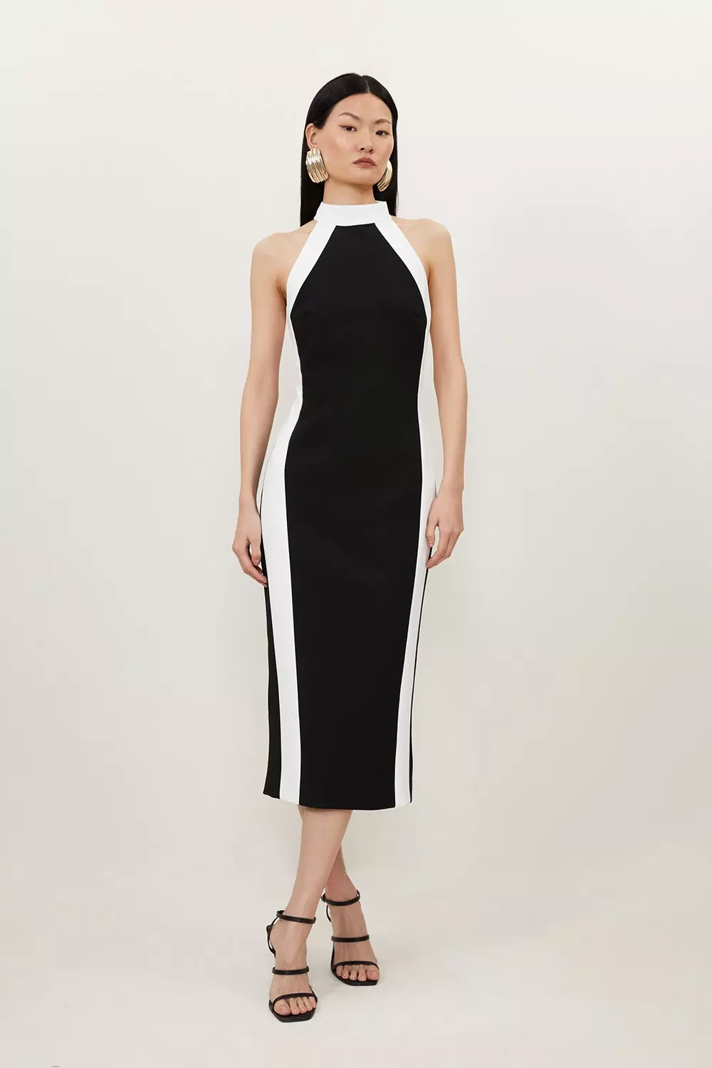 Karen millen black white dress hotsell