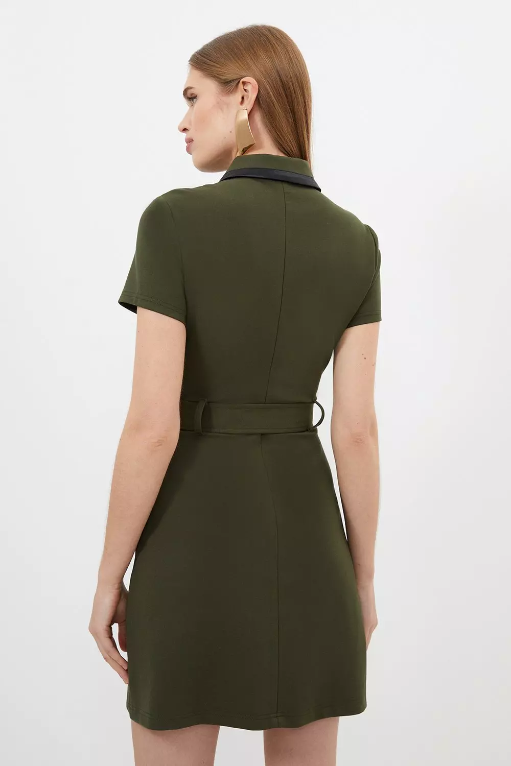 小さいサイズ KAREN MILLEN ジップ ウ−ブン ドレス