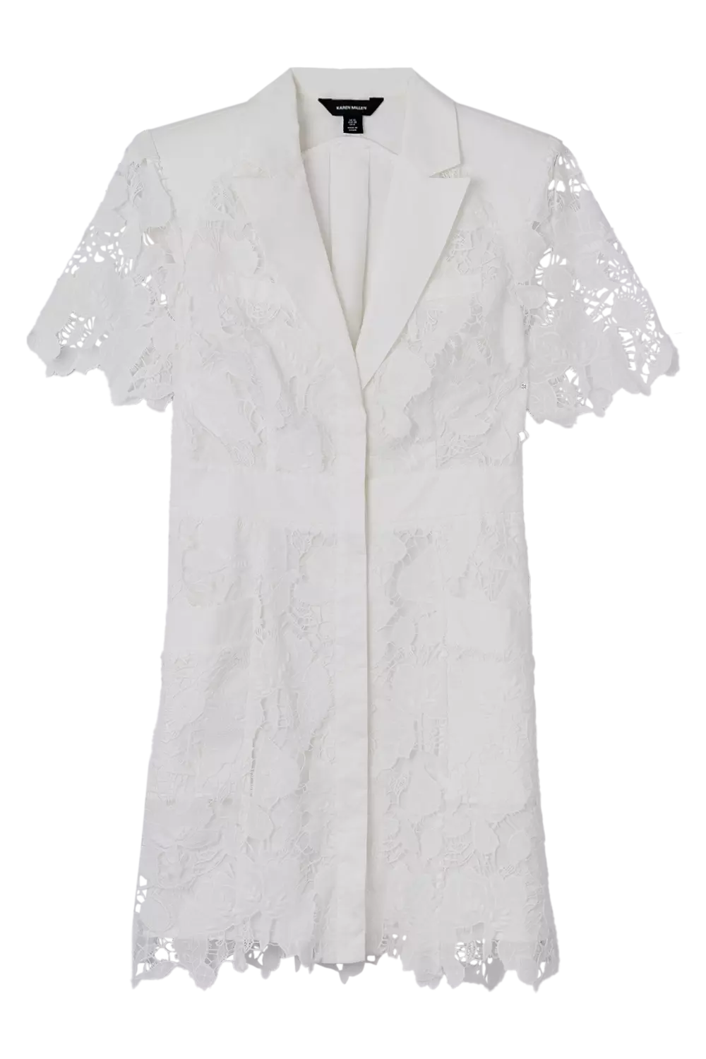 【Karen Millen】コットン トップステッチ ミディシャツドレス Petite Poplin Dropped Shoulder Woven Shirt Dress | Karen Millen