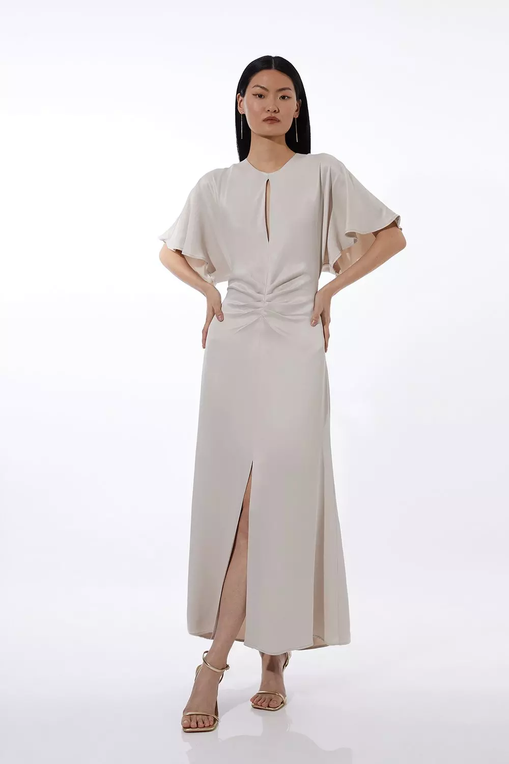 Silver batwing dress sales