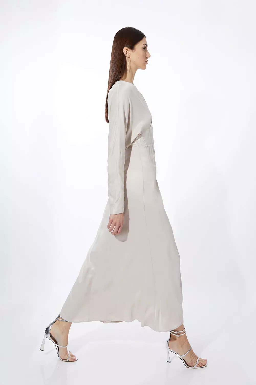 KAREN MILLEN テーラード ロング ブレザー 長袖 Vネック bkk17268_silver_xl?$