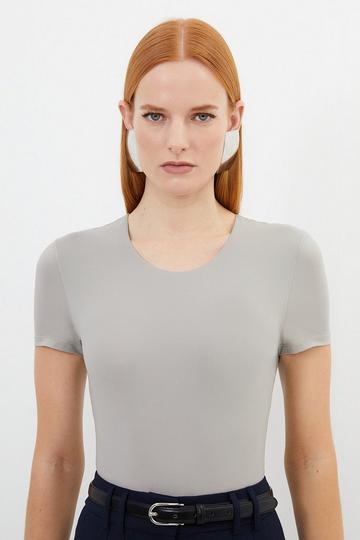 Contour Jersey Short Sleeve Bodysuit taupe