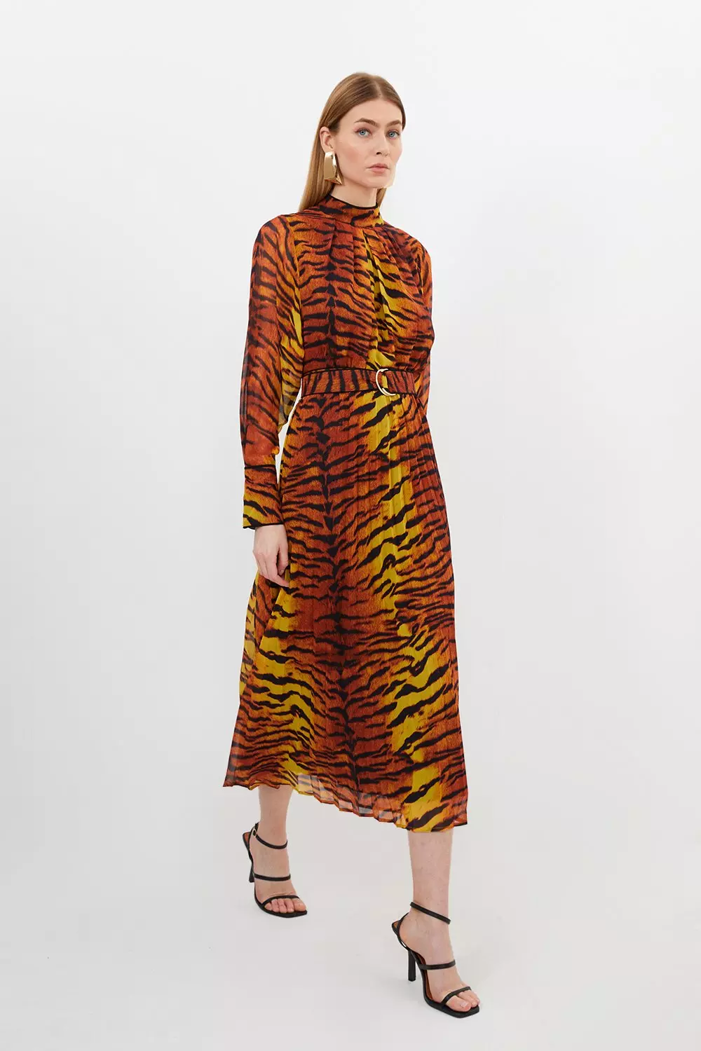 Karen millen colour block leopard print dress best sale