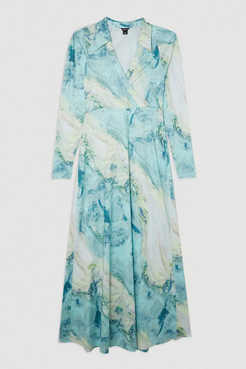 Marble Print Jersey Shirt Midi Dress | Karen Millen