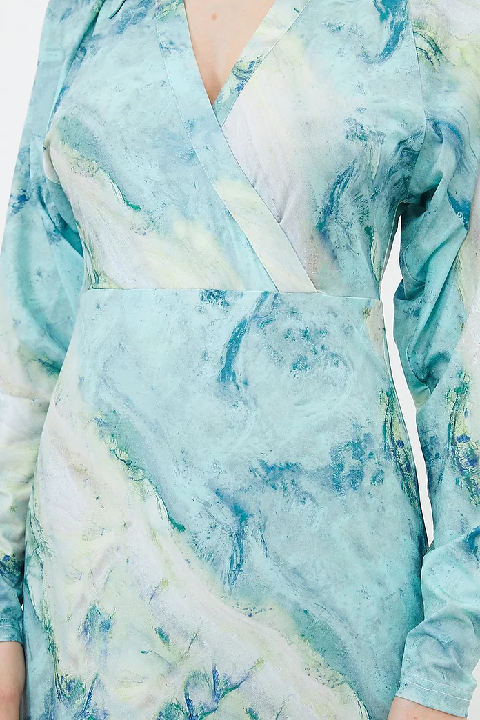 Marble Print Jersey Shirt Midi Dress | Karen Millen Marble Print Jersey Shirt Midi Dress | Karen Millen