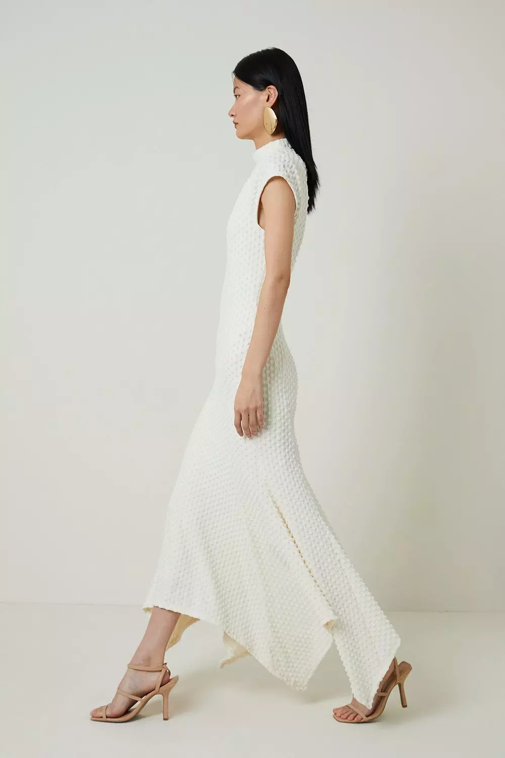 ★Karen Millen★ Textured Jersey Dramatic Hem Maxi Dress Textured Jersey Dramatic Hem Maxi Dress | Karen Millen