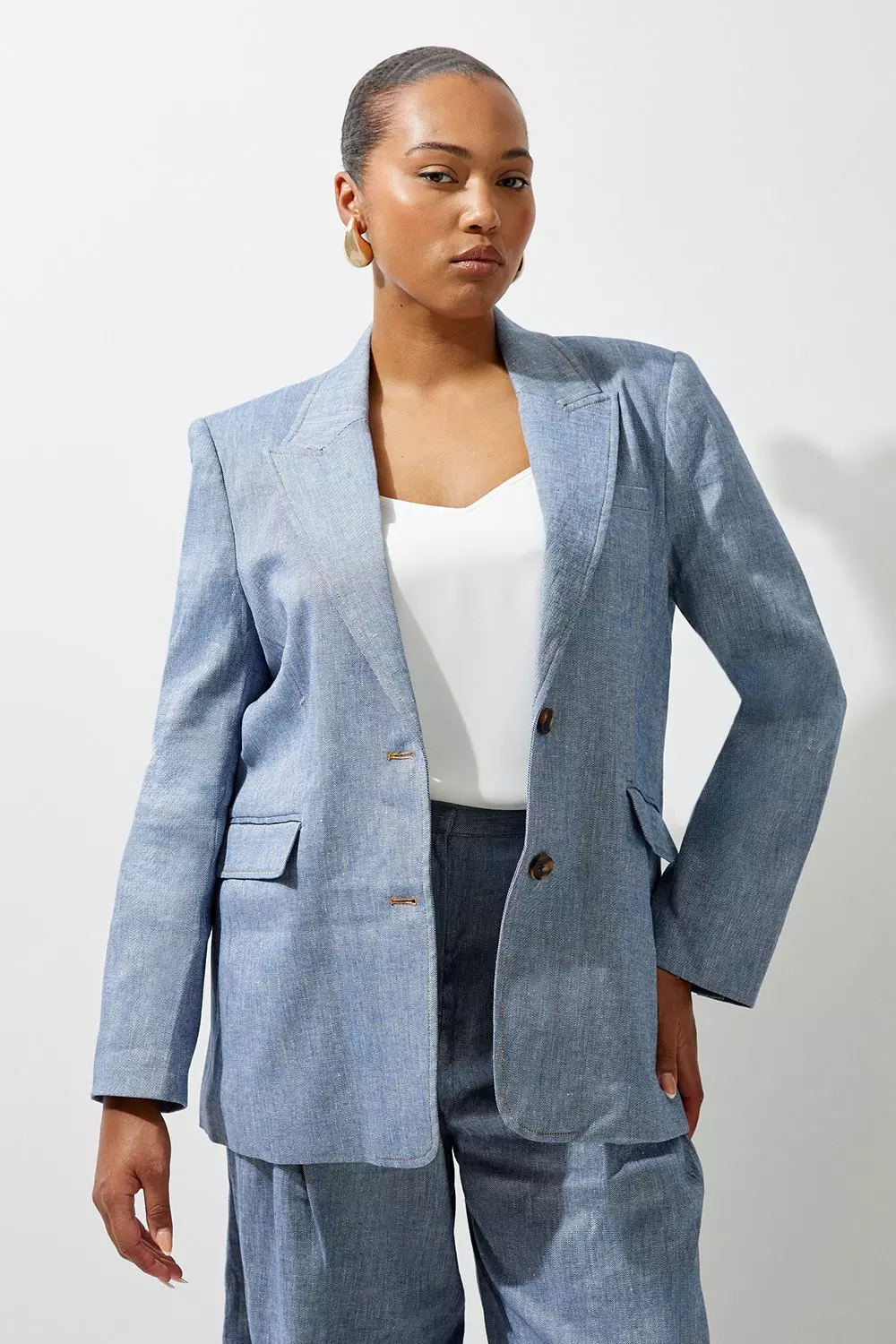 Lightweight plus size jean jacket best sale