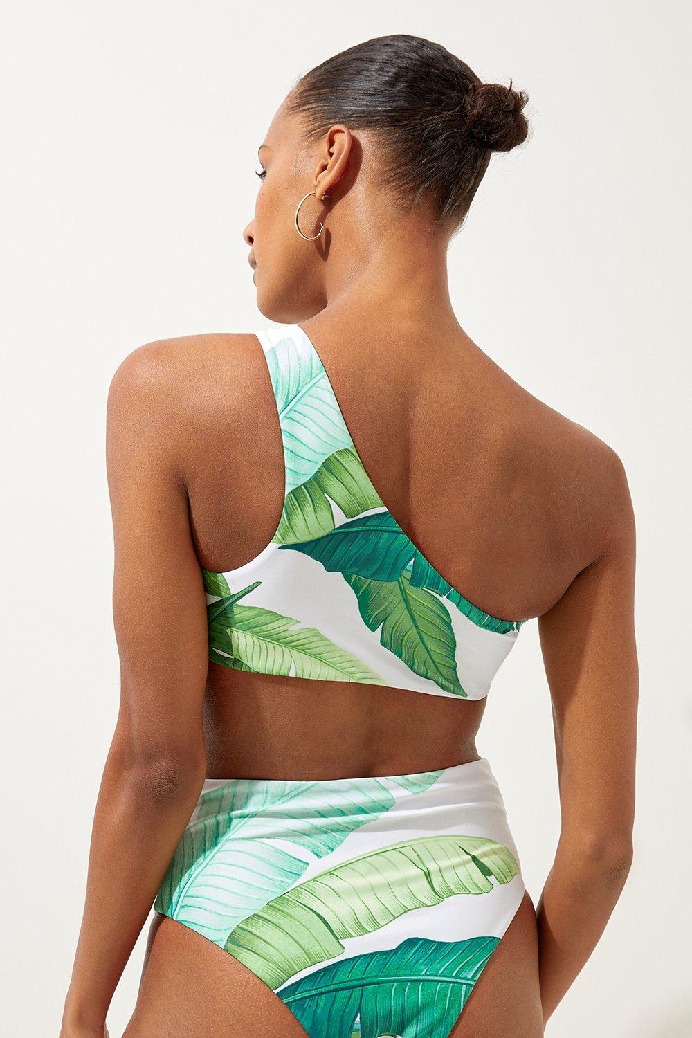 palm print bikini top
