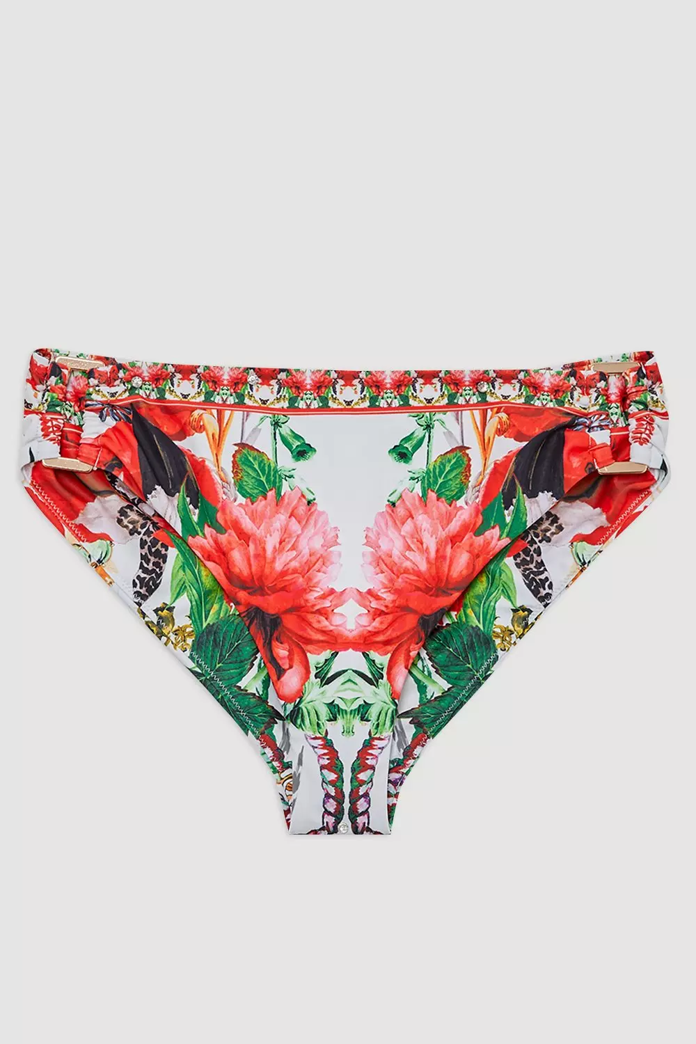 Mirror Floral Print Bikini Bottoms | Karen Millen