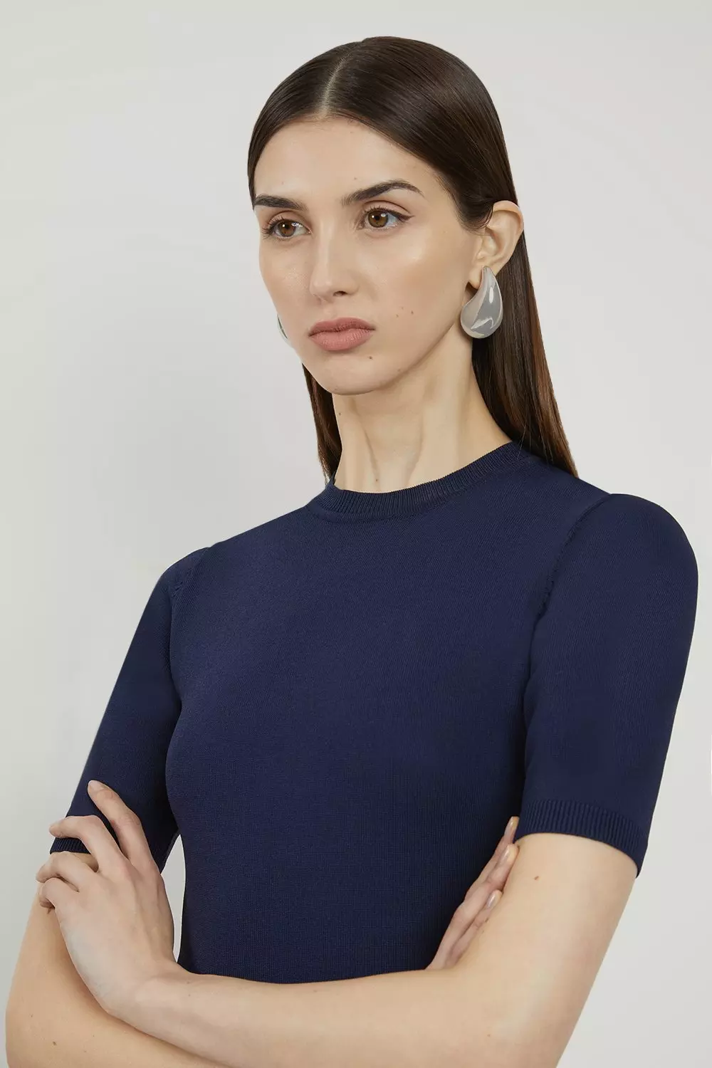 Ribbed peplum top 2025