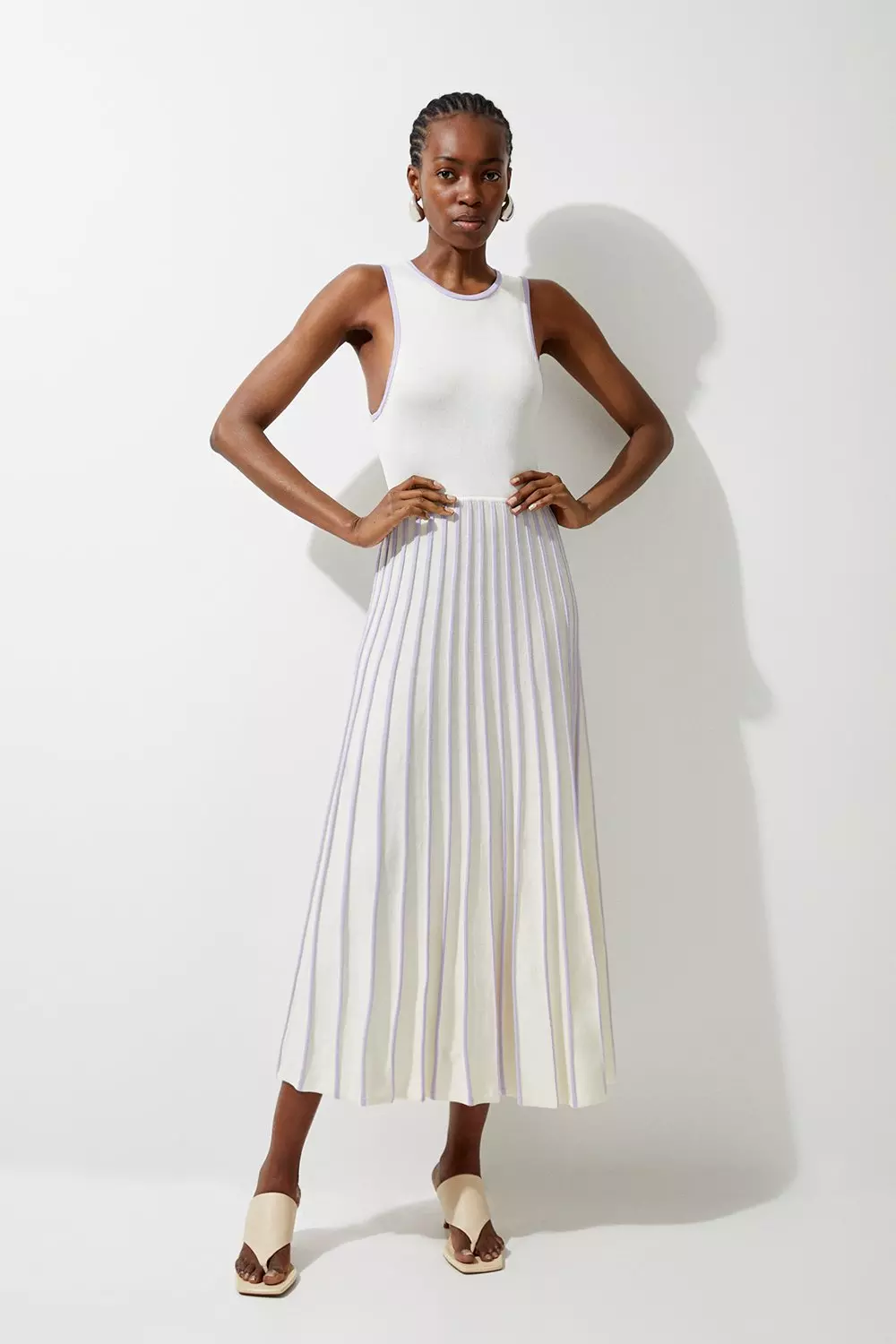 Pleated midaxi dress hotsell