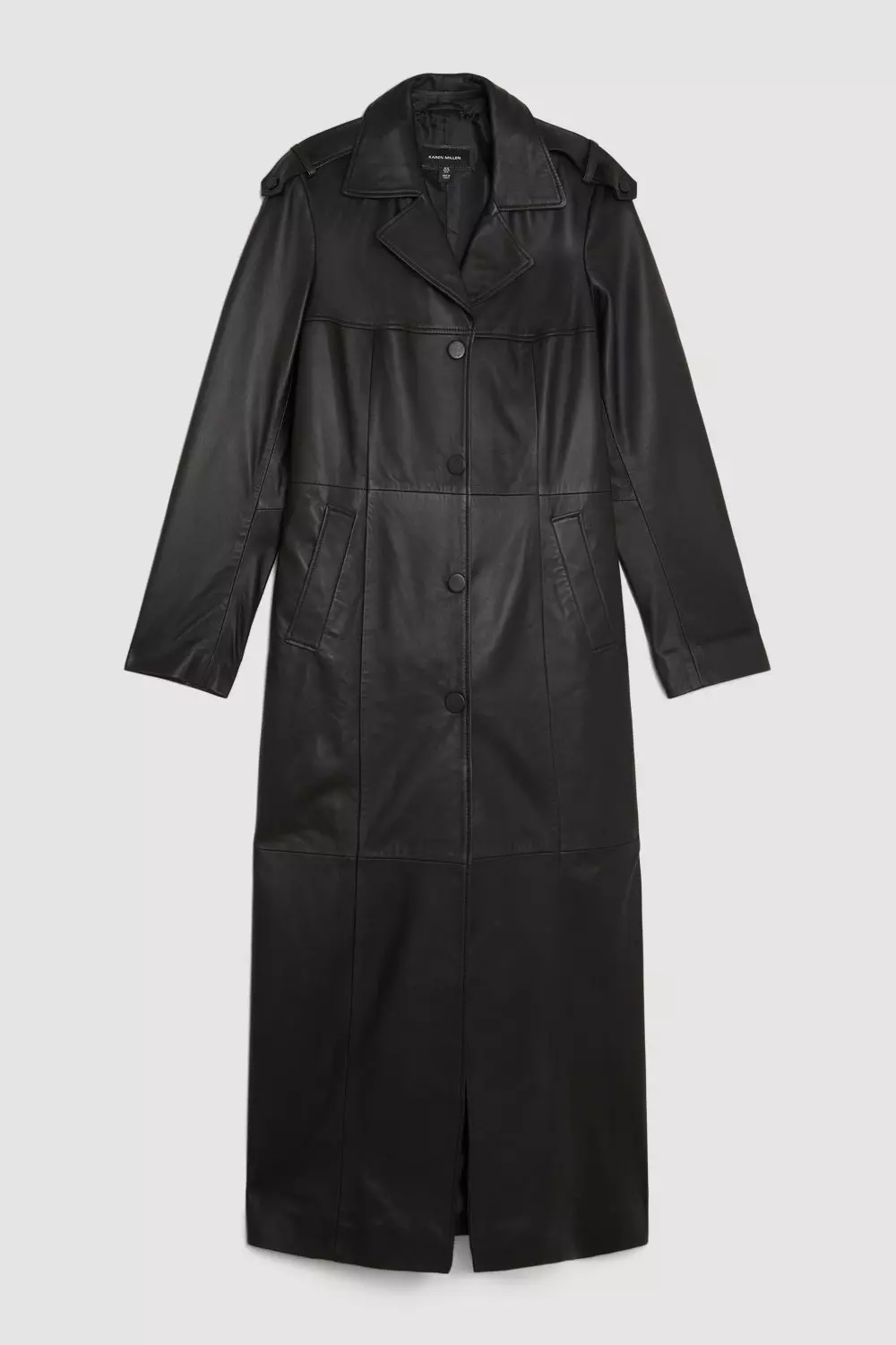 Karen millen longline leather trench coat sale