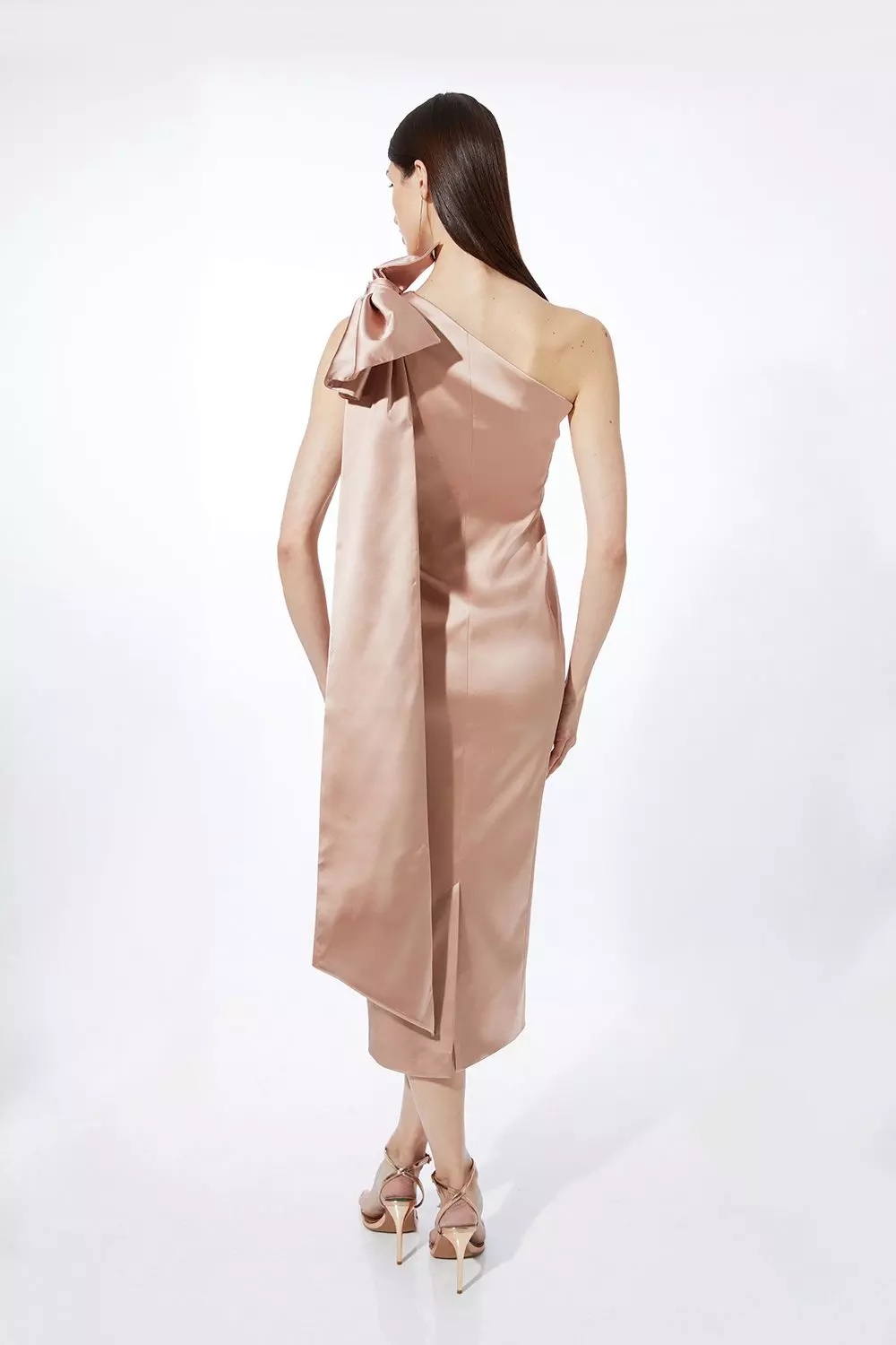 Karen millen champagne satin dress shop