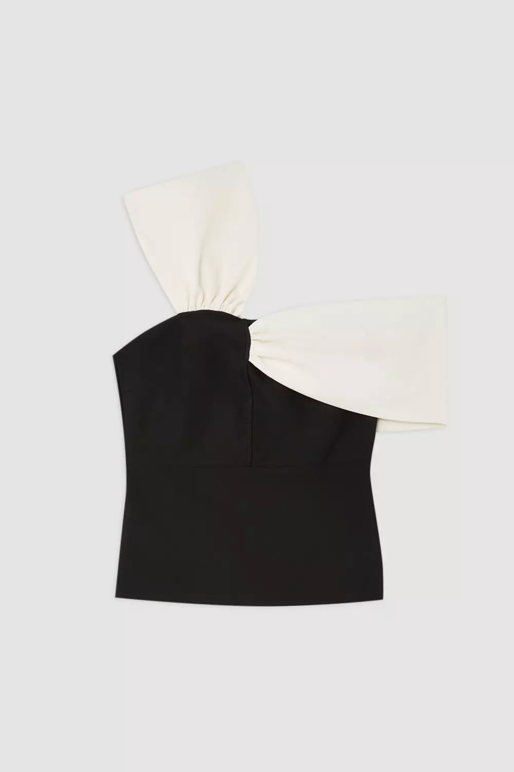 Plus Size Figure Form Bandage Knit Asymmetric Strap Top