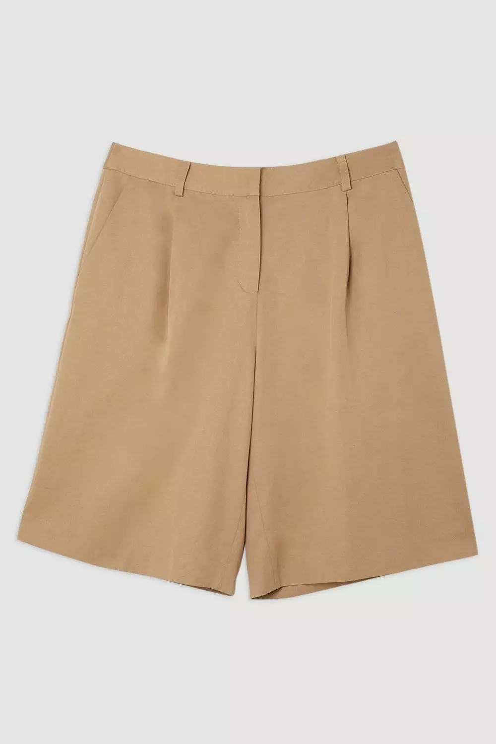 Tencel Pleated Tailored Shorts Karen Millen