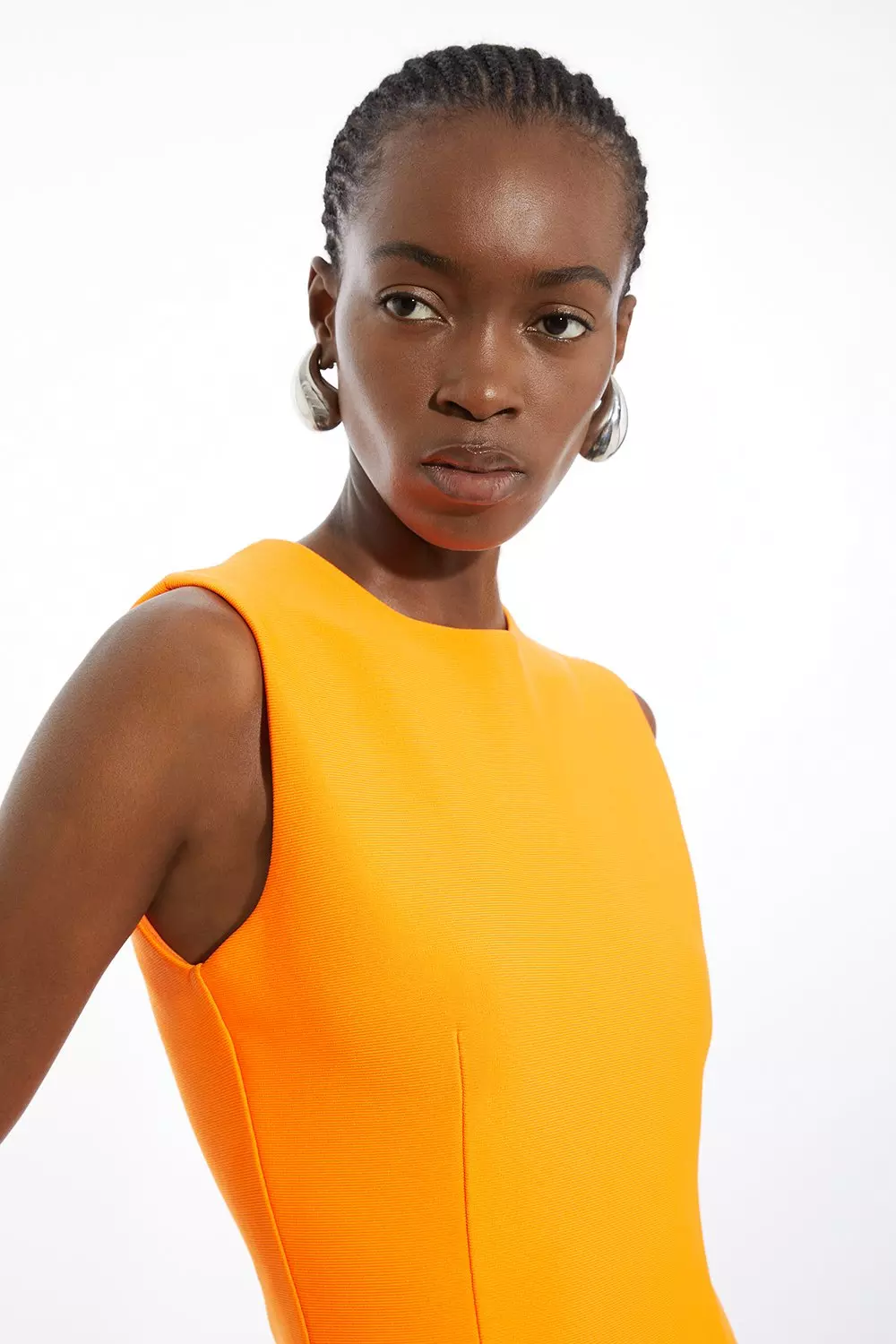 Figure Form Bandage Tassel Hem Knitted Dress | Karen Millen