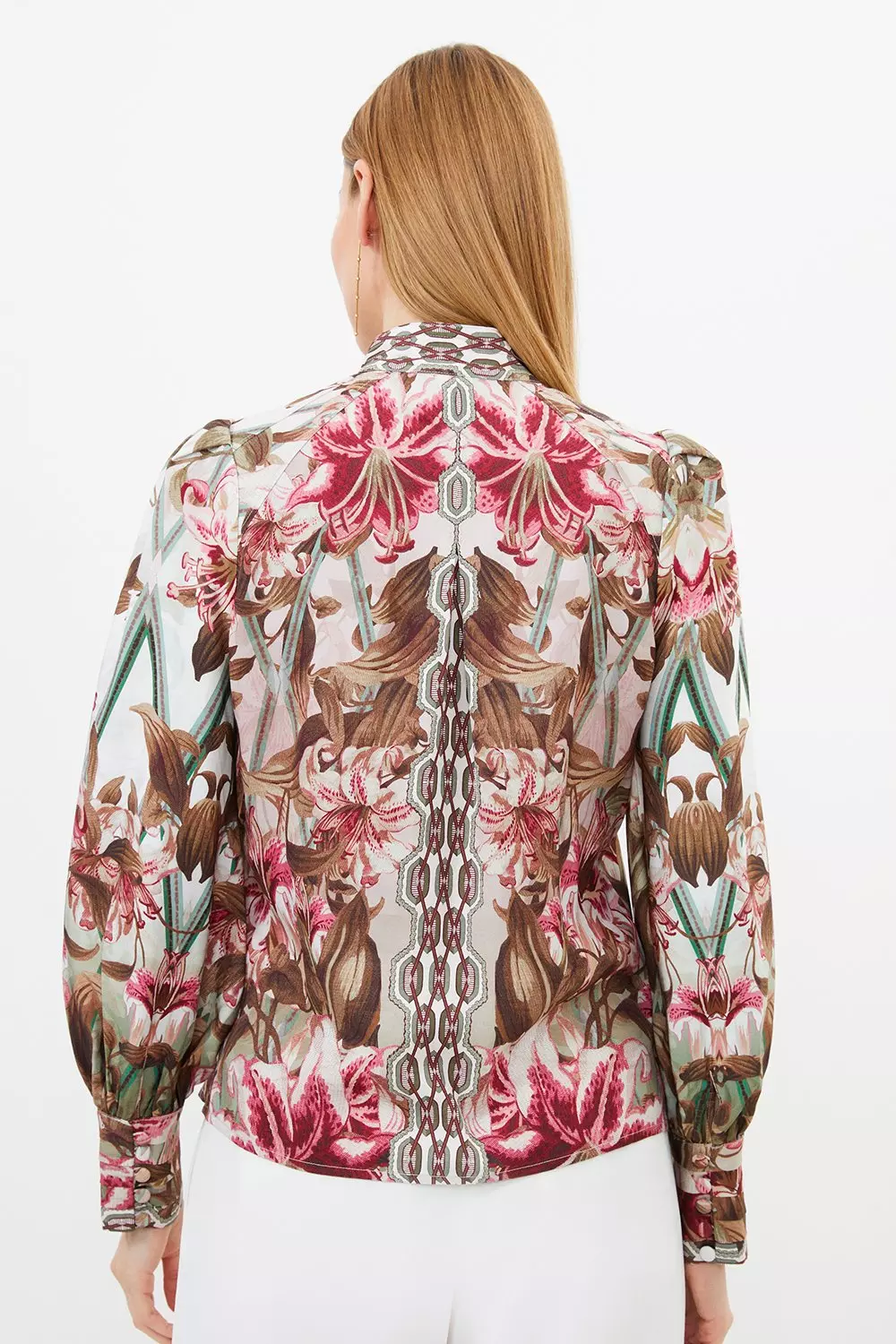 【未使用】Garden Floral-print Ribbon Blouse Her lip to - Garden Floral-print Ribbon Blouseの通販 by