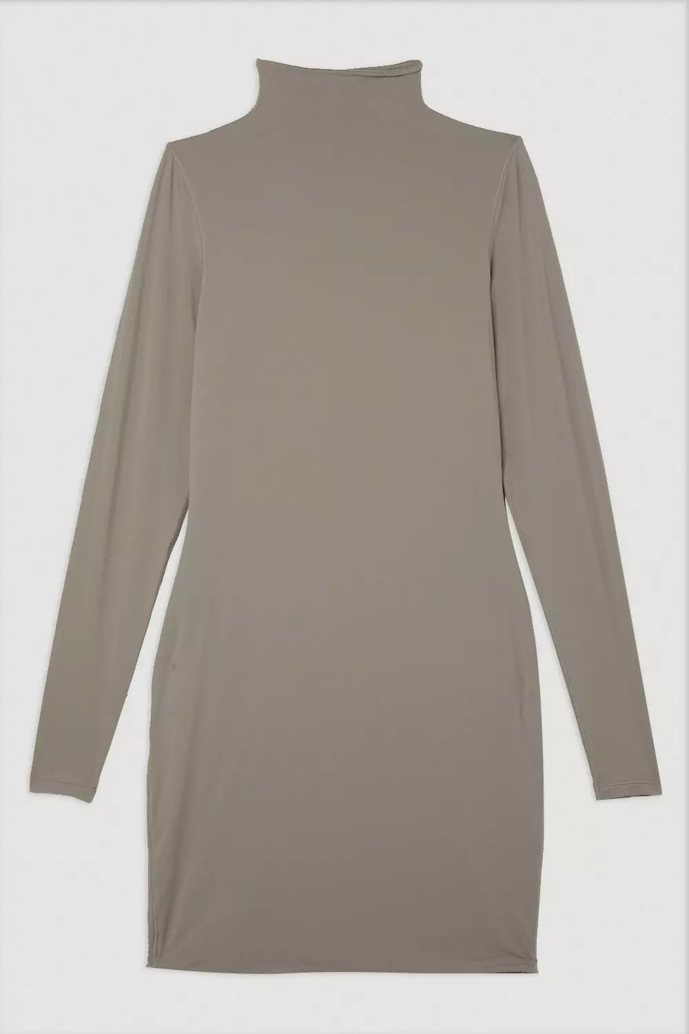 Contour Jersey High Neck Long Sleeve Mini Dress | Karen Millen