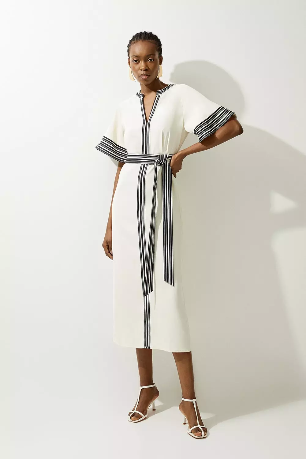 Orders karen millen striped midi dress