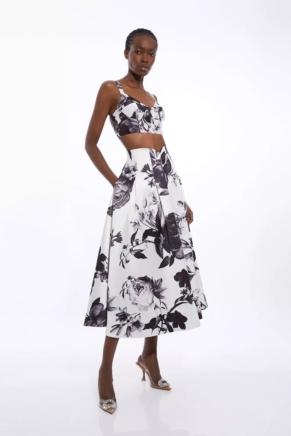 英国【Karen Millen】春の花柄シルクコットン織りプロムスカート bkk24465_floral_xl?pdp.template