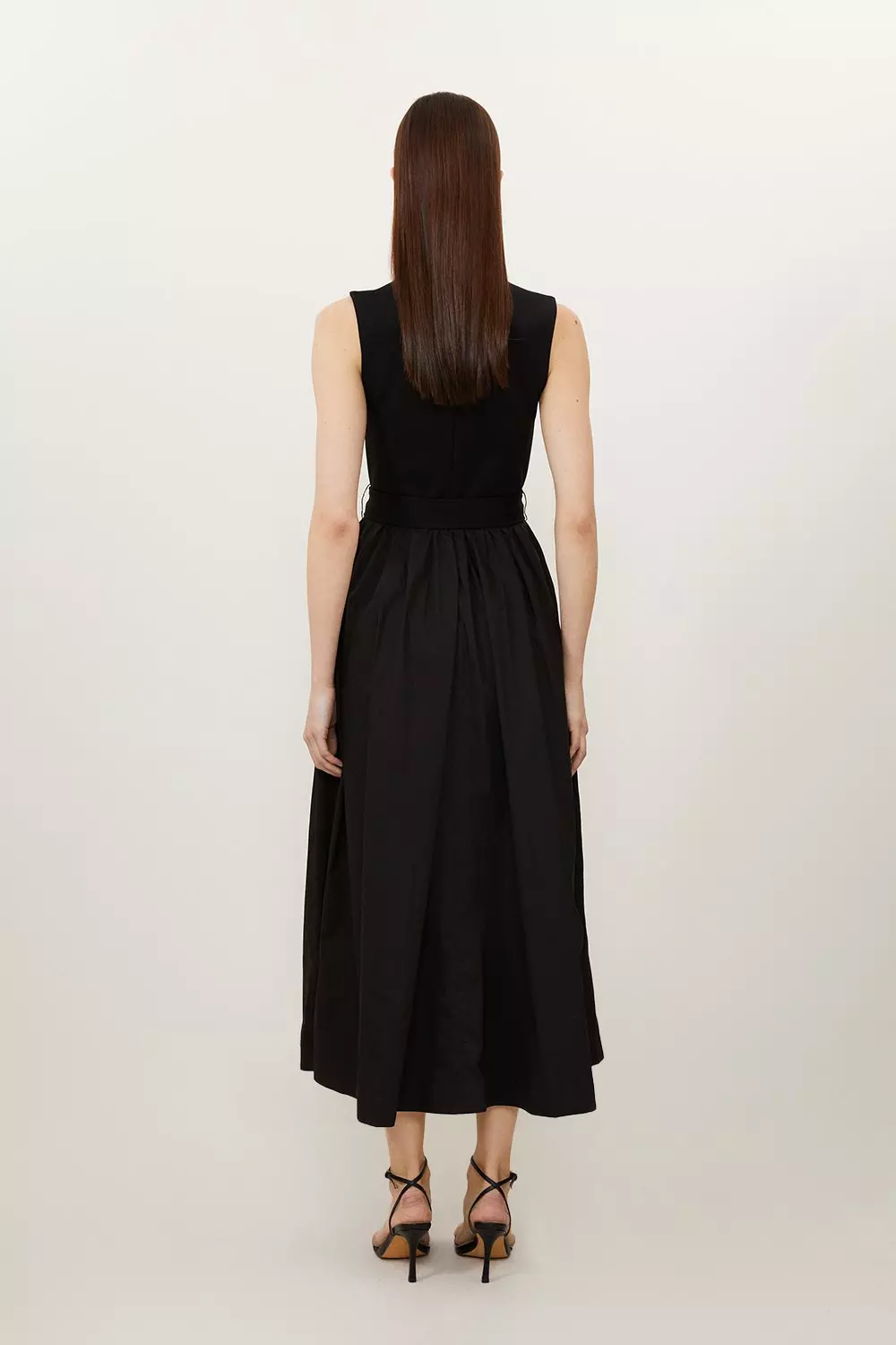 【Karen Millen】スクープネック ジャージー＆コットン ドレス Scoop Neck Jersey Cotton Mix Maxi Dress | Karen Millen
