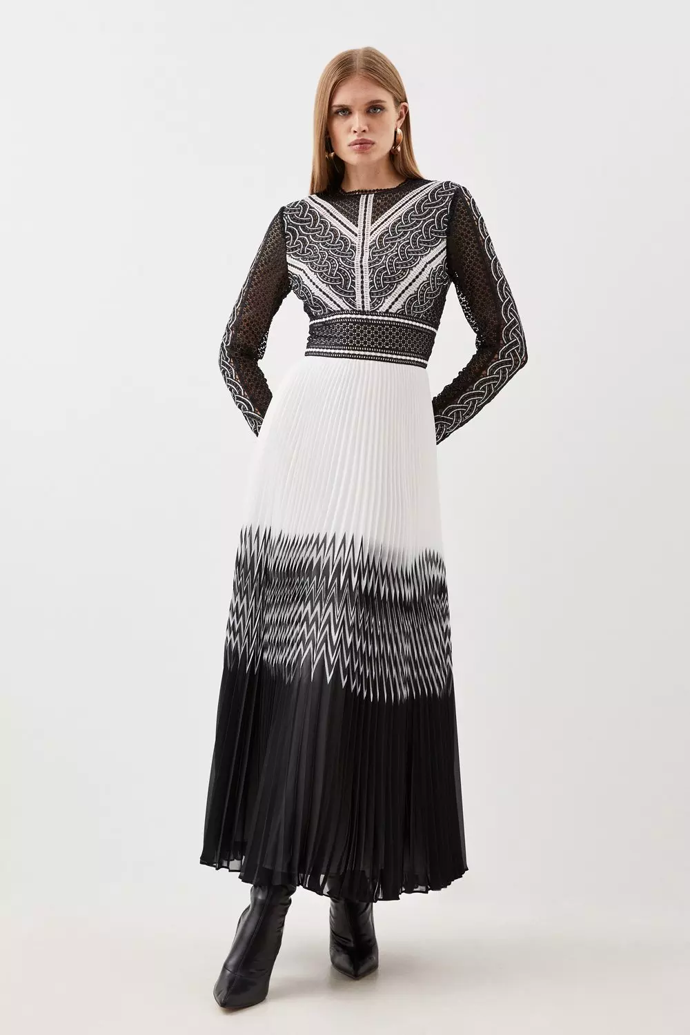 Tall Guipure Lace Maxi Dress | Karen Millen