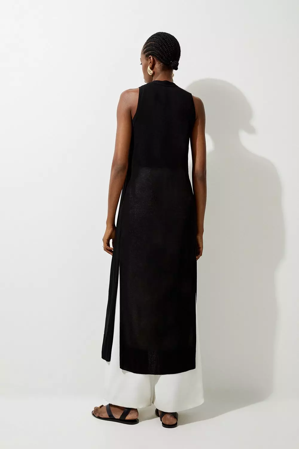 KAREN MILLEN コンパクトストレッチ ワンショルダーケープマキシ The Founder Tall Compact Stretch One Shoulder Tailored