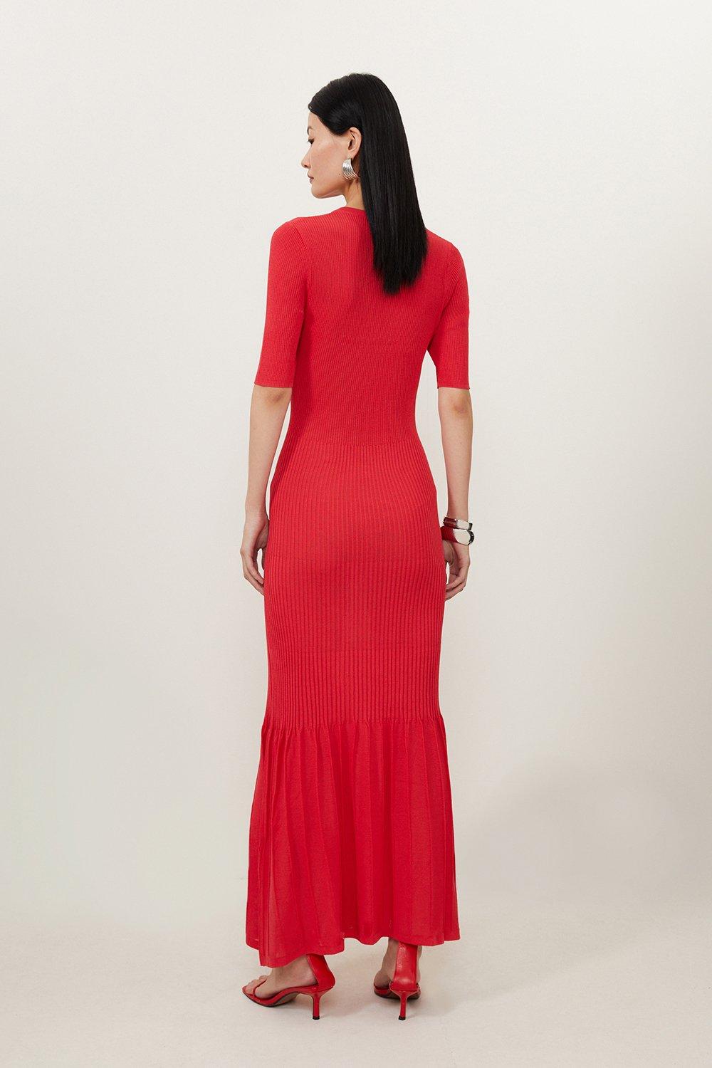 Karen millen dress coral best sale