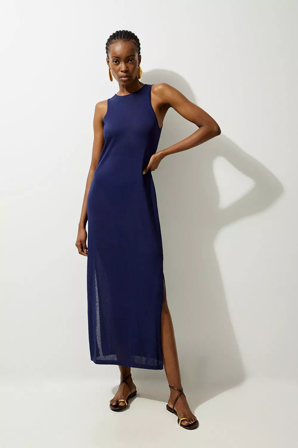 Navy blue summer maxi dress online