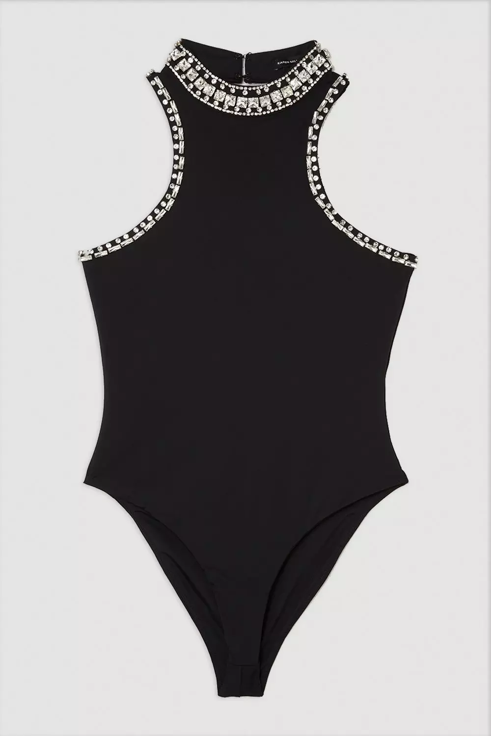 安心追跡【KAREN MILLEN】ポンテジョーゼットミニワンピ Premium Embellished Cut Out Swimsuit | Karen Millen