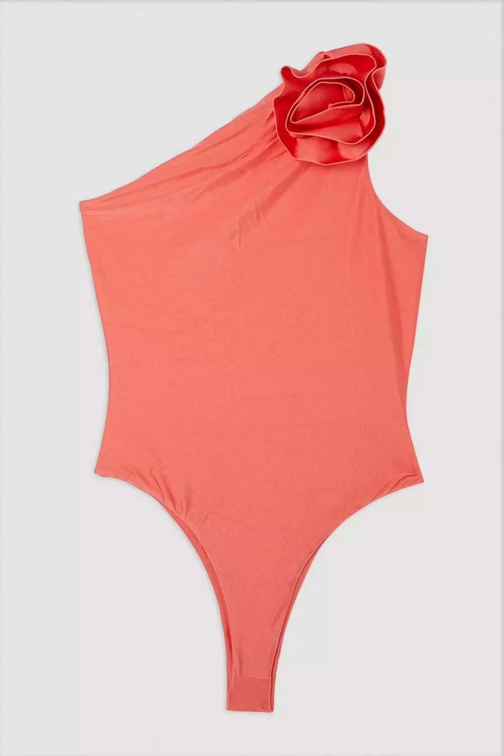 Blush Rosette Detail Asymmetric Swimsuit alternative image
