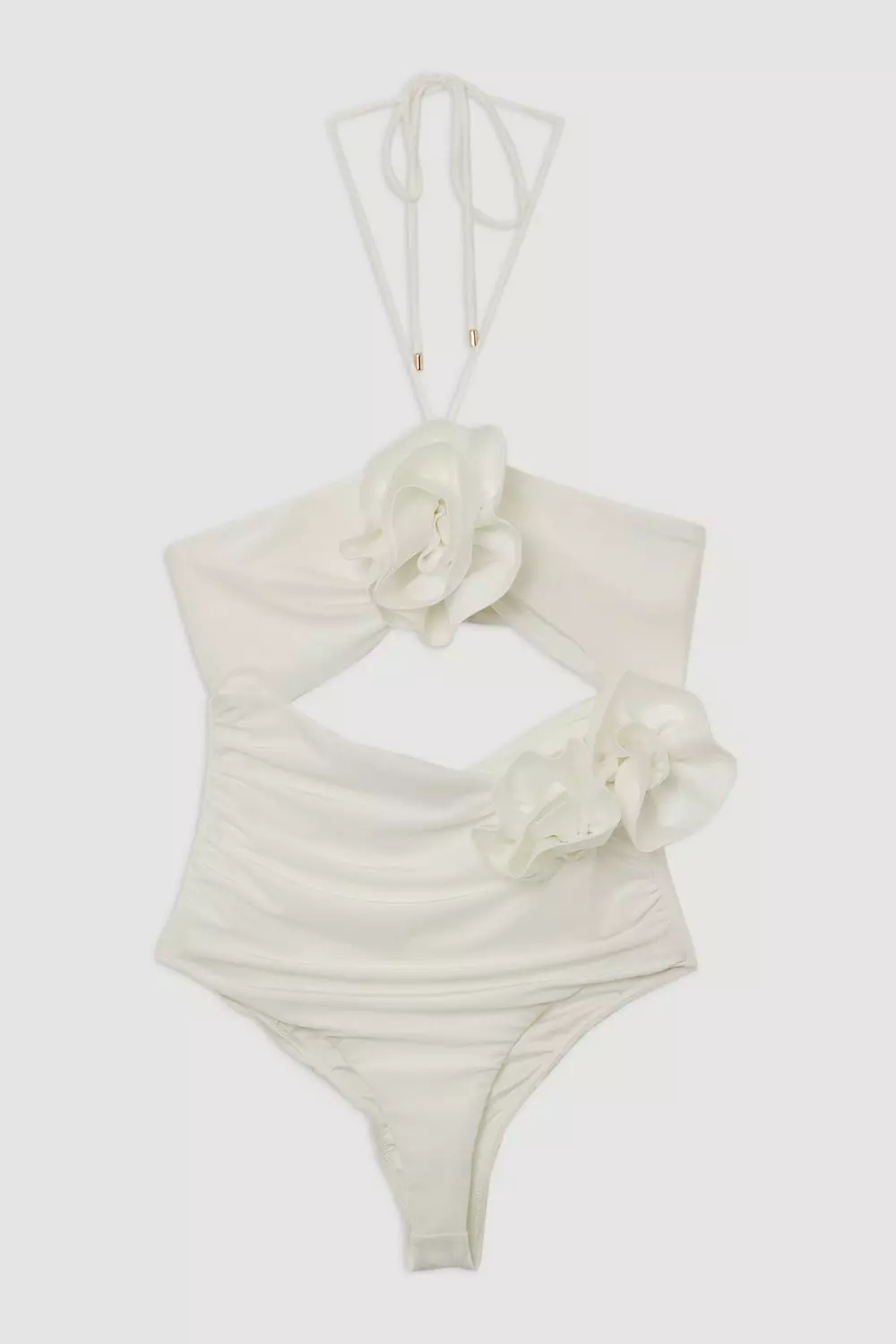 Black Rosette Cut Out Detail Swimsuit alternative image