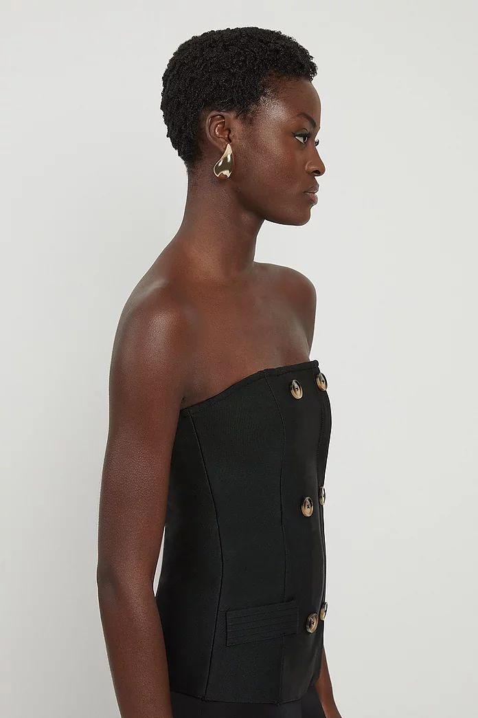 Figure Form Bandage Bandeau Knit Top | Karen Millen Figure Form Bandage Bandeau Knit Top | Karen Millen