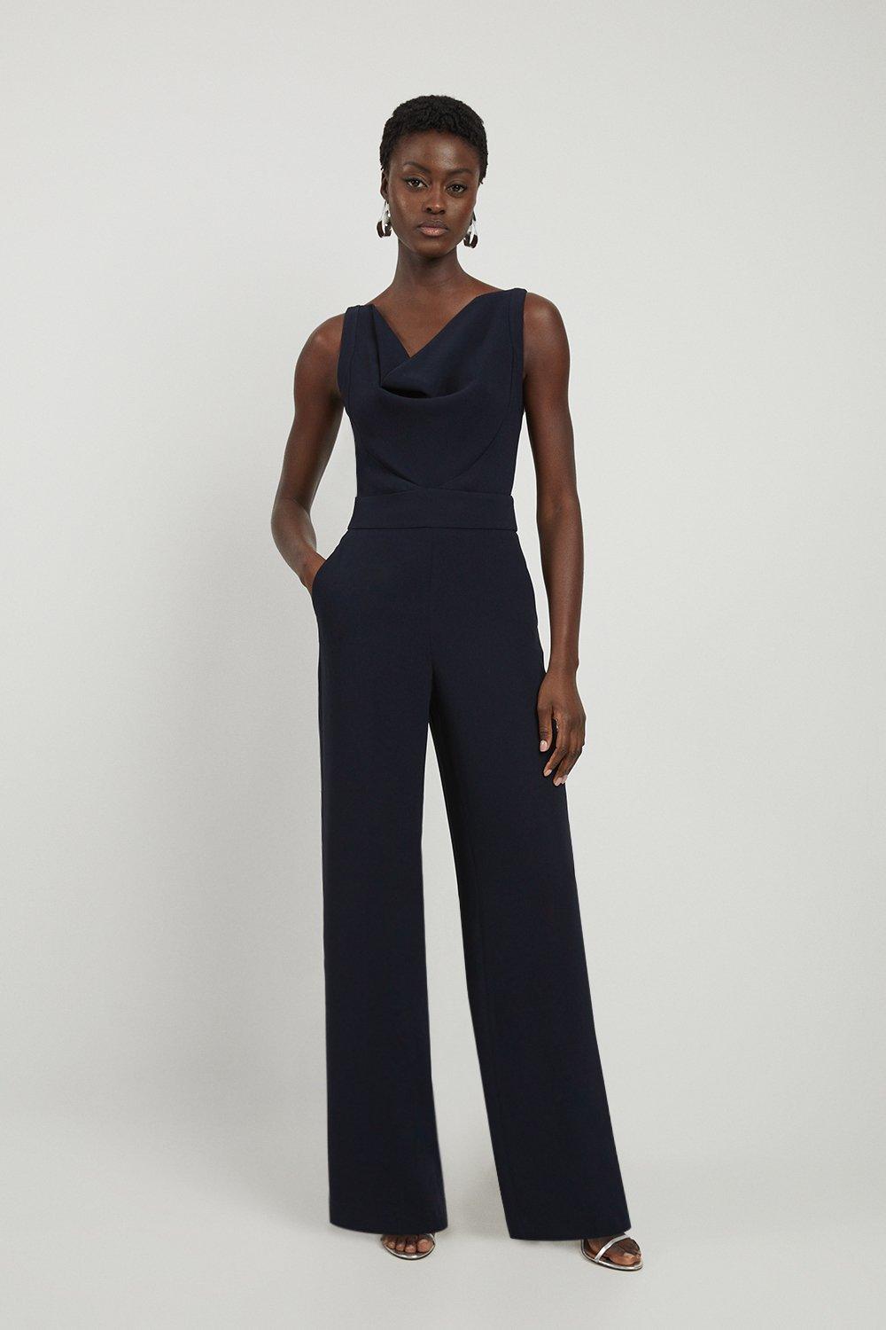 Karen millen blue jumpsuit on sale