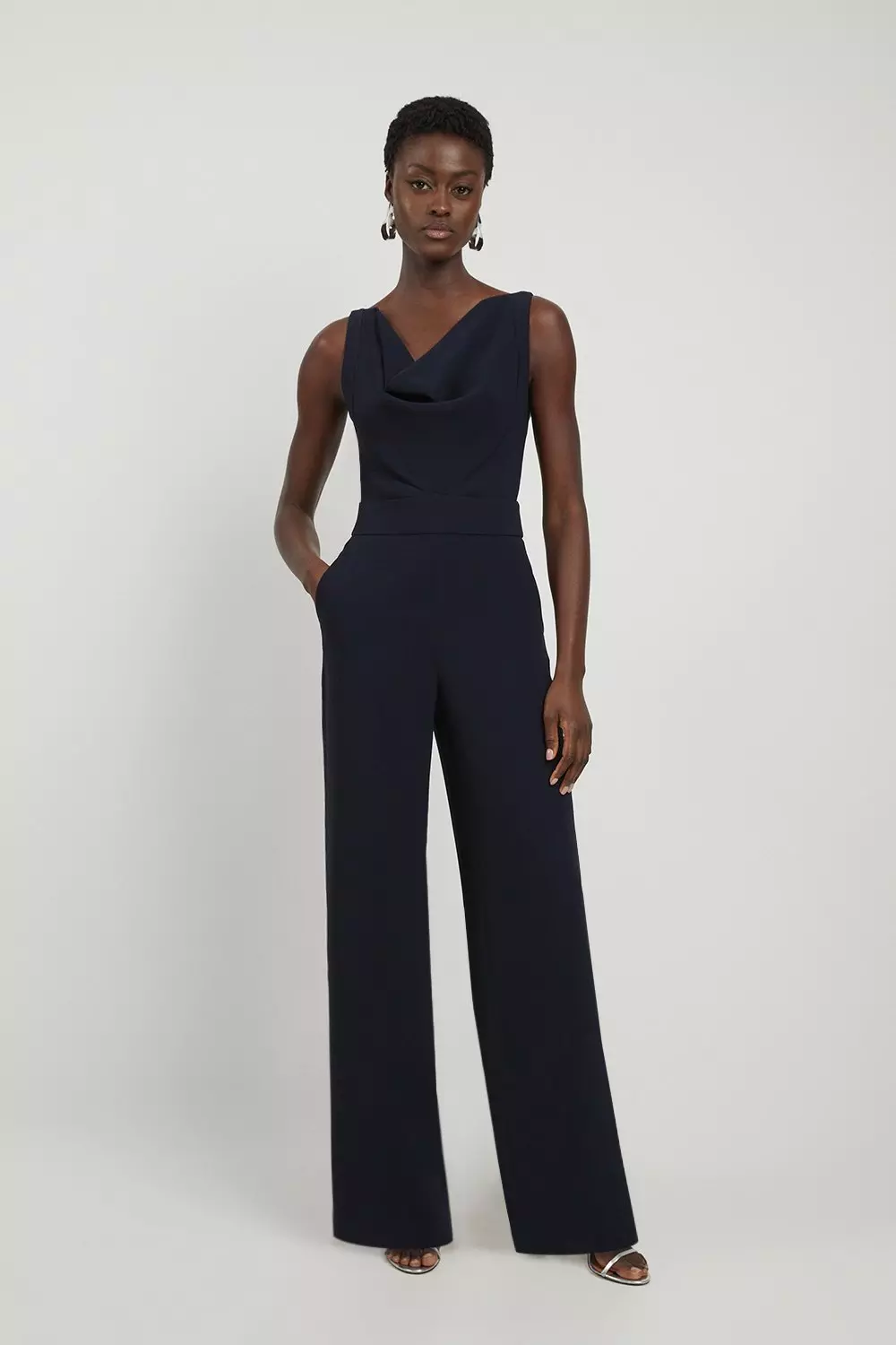 Karen millen denim jumpsuit clearance