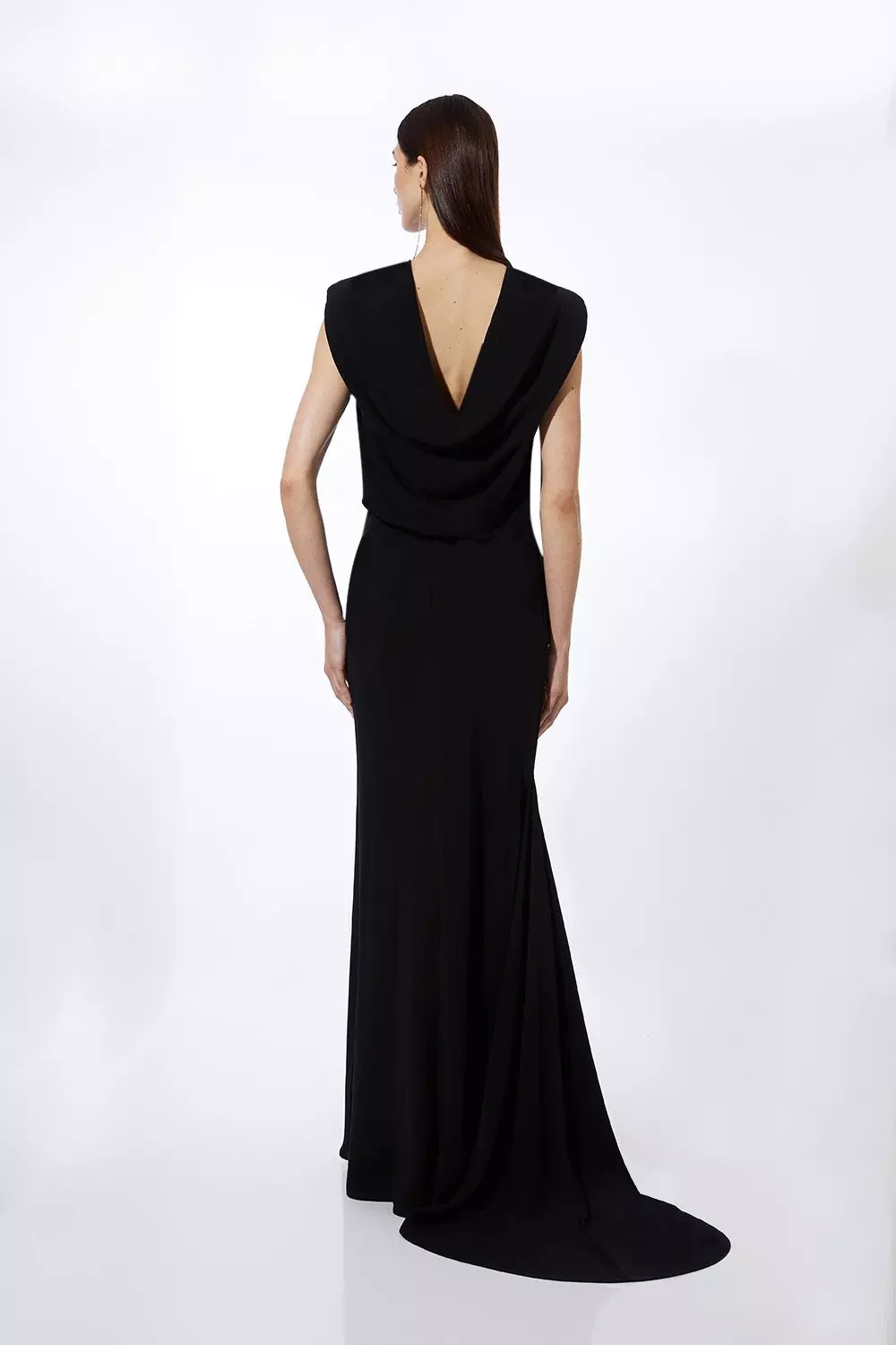 関税送料込★SALE★完売間近ラスト★KarenMillen★Drapeドレス Petite Premium Embellished Draped Beaded Strappy Midi