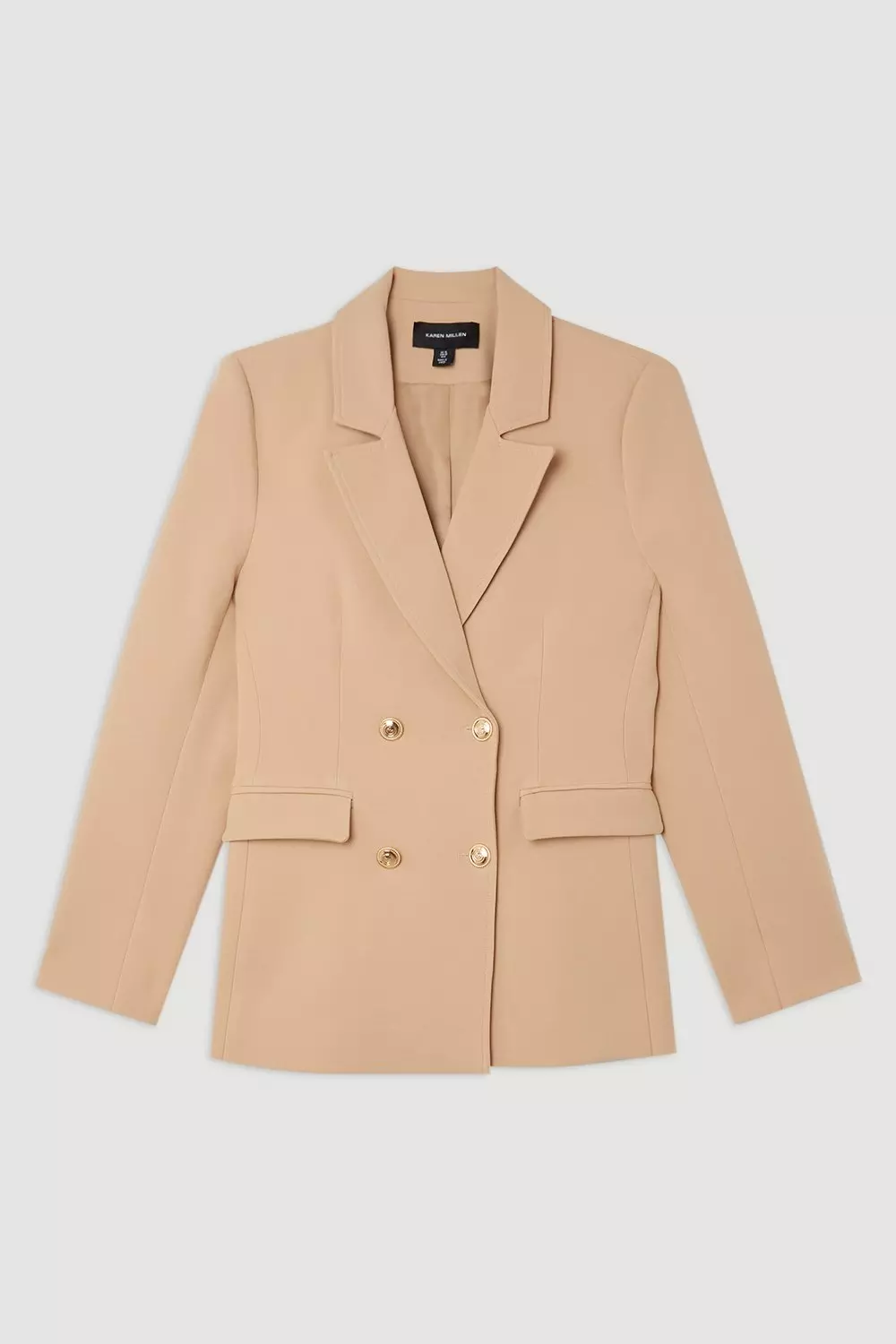 Tall Compact Essential Tailored Double Breasted Blazer | Karen Millen