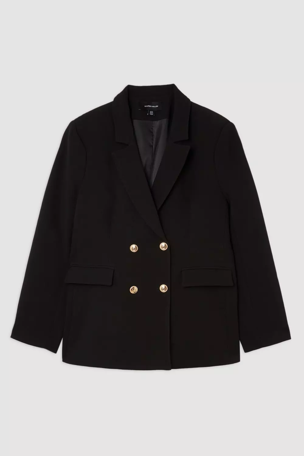 Plus Size Compact Essential Tailored Double Breasted Blazer