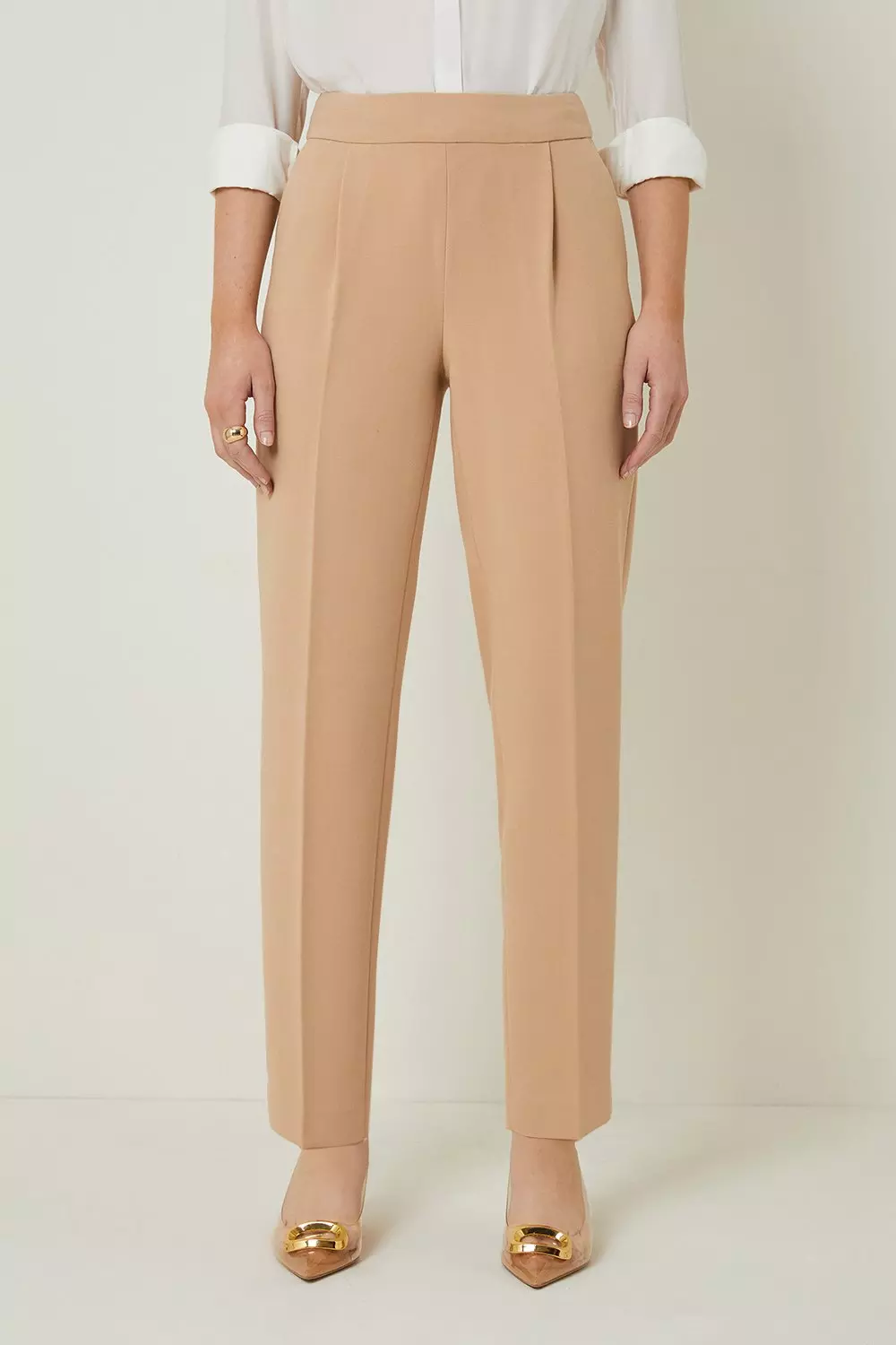 【税込?送料無料】 Petite Compact Stretch High Waist Dress Pants | Karen Millen パンツ