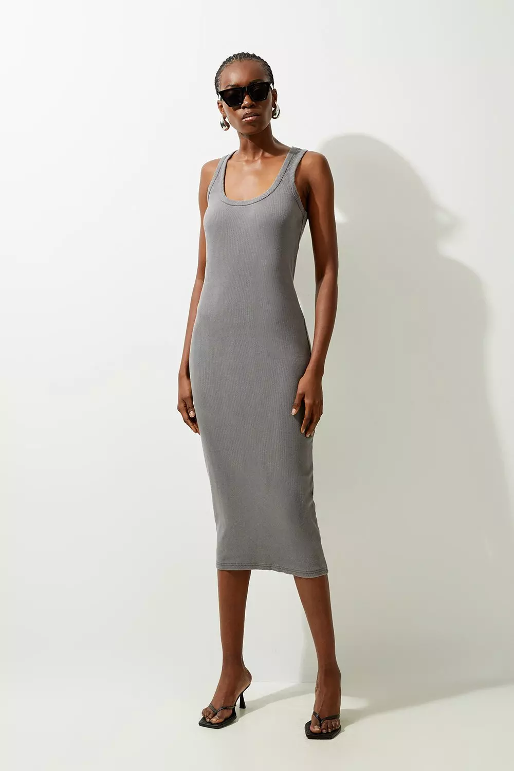 Charcoal midi dress hotsell