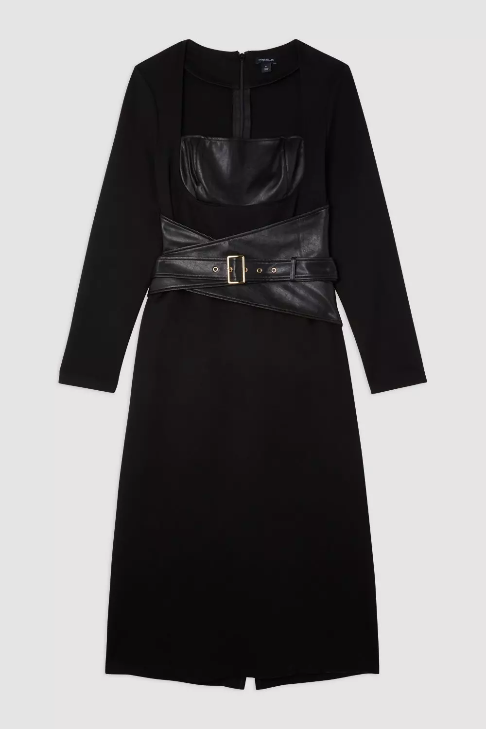 美品 KAREN MILLEN かぎ編みスカート フラワー ビーズ ブラック