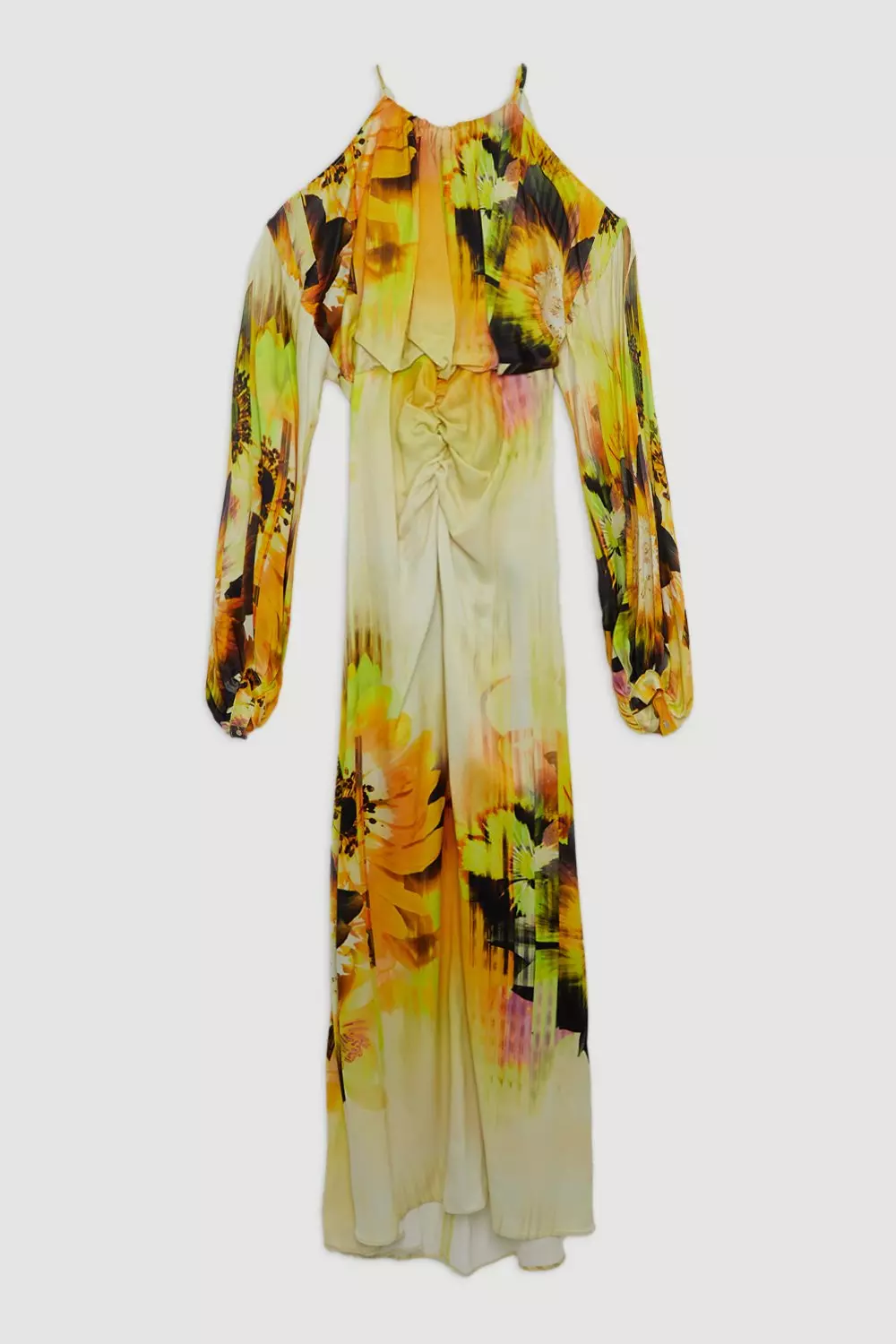 Tie dye cold shoulder dress hotsell