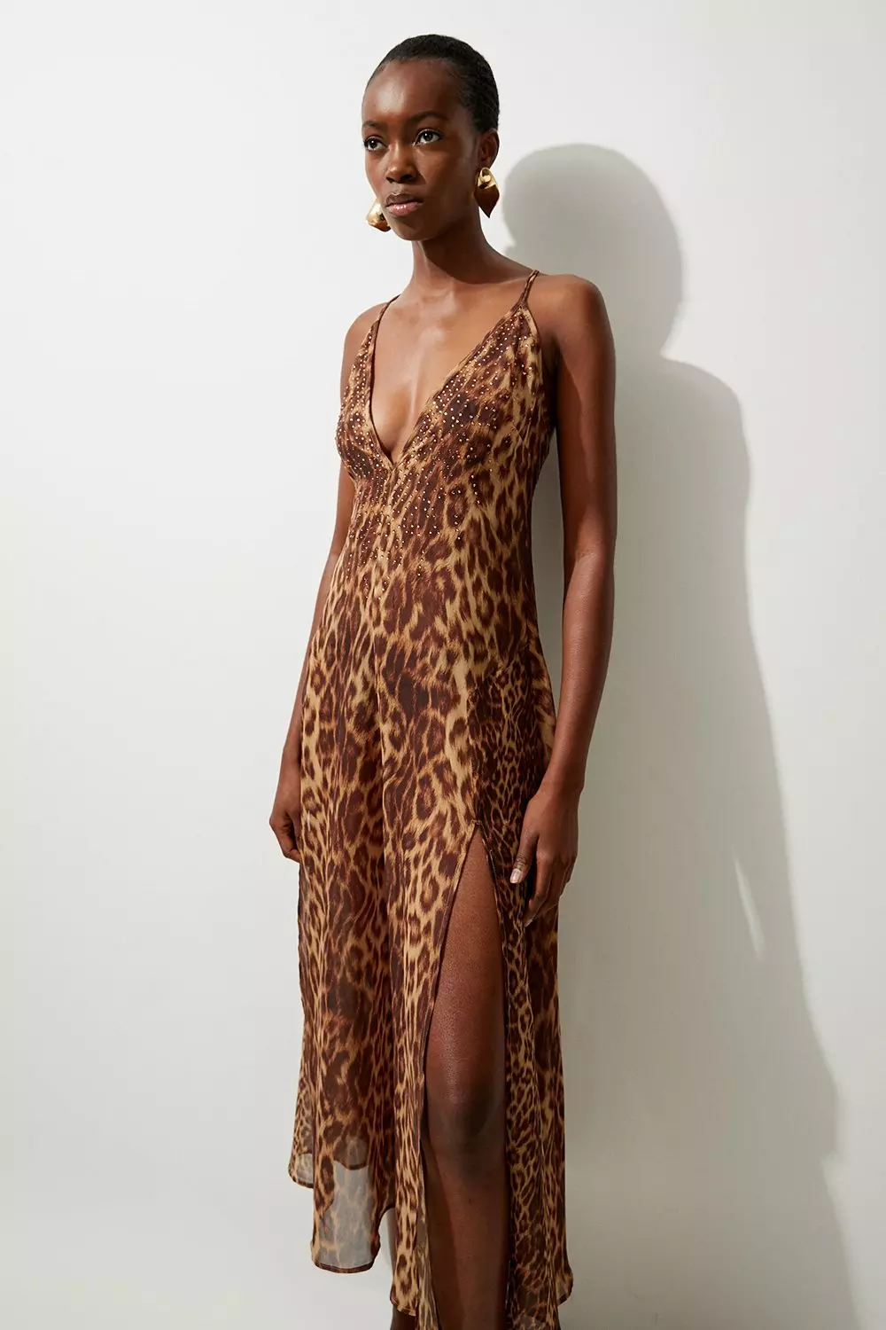 Cheetah print cocktail dress hotsell